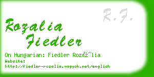 rozalia fiedler business card